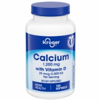 Kroger® Calcium 1200mg with Vitamin D Softgels Perspective: Main