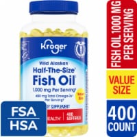 Kroger Half the Size Fish Oil Softgels1000mg