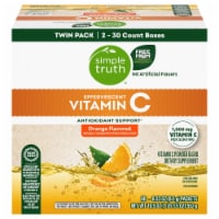 Simple Truth® Effervescent Vitamin C Powder Packets Orange 1000mg Twin Pack Perspective: Main