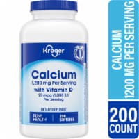 Kroger® Calcium 1200mg with Vitamin D Softgels Perspective: Main
