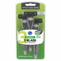 Kroger® Men's 3 Blade Disposable Razors for Sensitive Skin Perspective: Main