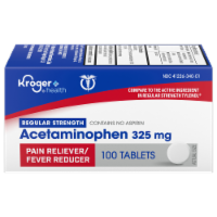 Kroger® Pain Reliever and Fever Reducer Acetaminophen Tablets 325 mg Perspective: Main