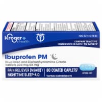 Kroger® Ibuprofen PM 80 Coated Caplets 200mg Perspective: Main