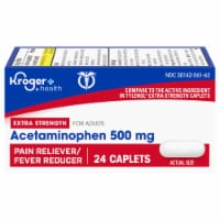 Kroger® Pain Reliever and Fever Reducer Extra Strength Acetaminophen Caplets 500mg Perspective: Main