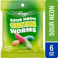 Kroger® Sour Neon Gummi Worms Candy Bag Perspective: Main