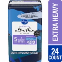 Kroger® Ultra Thin Pads with Wings Extra Heavy Overnight Size 5 Unscented Perspective: Main