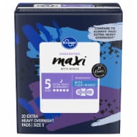Kroger® Overnight Extra Heavy Unscented Maxi Pads with Wings