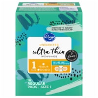 Kroger® Ultra Thin Regular Unscented Pads with Wings Perspective: Main