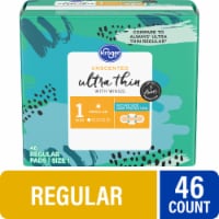 Kroger® Ultra Thin Pads with Wings Regular Size 1 Unscented Perspective: Main