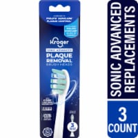 Kroger® Sonic Advanced Plaque Removal Electric Toothbrush Replacement Brush Heads Perspective: Main
