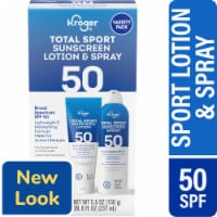 Kroger® Total Sport Sunscreen Lotion and Spray SPF 50 Variety Pack Perspective: Main