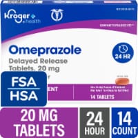 Kroger® 24 Hour Delayed Release Heartburn Acid Reducer Omeprazole Tablets 20mg Perspective: Main
