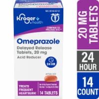 Kroger® 24 Hour Delayed Release Heartburn Acid Reducer Omeprazole Tablets 20mg Perspective: Main