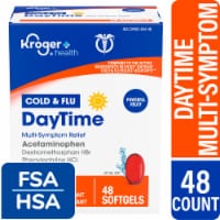 Kroger® Multi-Symptom Cold and Flu DayTime Cold Medicine Softgels Perspective: Main