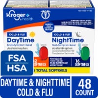 Kroger® Multi-Symptom Cold and Flu DayTime and NightTime Cold Medicine Softgels Perspective: Main