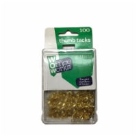 Office Works Thumb Tacks - Gold Perspective: Main