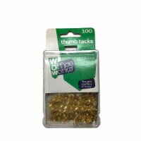 Office Works Thumb Tacks - Gold Perspective: Main