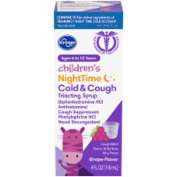Kroger® Children's Grape Flavor Night Time Cold & Cough Liquid Medicine Perspective: Main