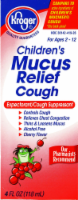 Kroger® Cherry Flavored Children's Mucus Relief Liquid Cough Suppressant Perspective: Main