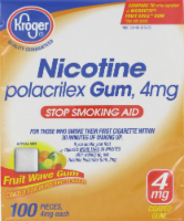 Kroger Nicotine Polacrilex Fruit Wave Gum 4mg Perspective: front