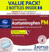 Kroger® Extra Strength Acetaminophen PM Caplets Value Pack Perspective: Main