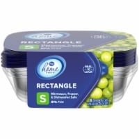 Kroger Home Sense Rectangle BPA-Free Plastic Snap Seal Food Storage Container - 4 pack