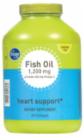 Kroger® Fish Oil 1200mg with of Omega-3 Heart Support Softgels 360mg Perspective: Main