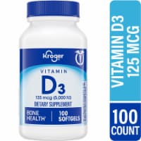 Kroger® Vitamin D3 Bone Supplement Softgels 5000IU