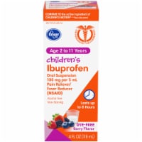 Kroger® Children's Ibuprofen Berry Flavor Oral Suspension Liquid Perspective: Main