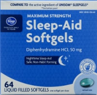 Kroger® Sleep-Aid Softgels 50mg 64 Count Perspective: Main