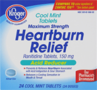 Kroger® Cool Mint Acid Relief Maximum Heartburn Relief Tablets Perspective: Main