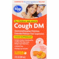Kroger® Children's Cough DM Orange Flavor Liquid Cough Suppressant Perspective: Main