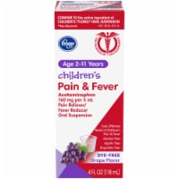 Kroger® Children's Pain & Fever Grape Flavor Liquid Perspective: Main