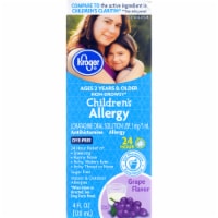 Kroger® Grape Flavor Children's Allergy Relief Liquid Perspective: Main