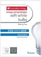 Everyday Living® 43-Watt (60-Watt) A19 Halogen Light Bulbs Perspective: Main
