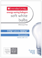 Everyday Living® 72-Watt (100-Watt) A19 Halogen Light Bulbs Perspective: Main