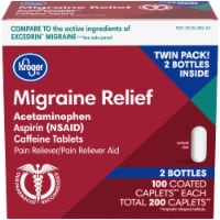 Kroger® Migraine Relief Pain Reliever Caplets Twin Pack