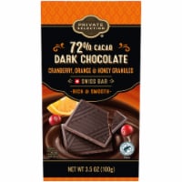 Private Selection® 72% Cacao Dark Chocolate Cranberry Orange & Honey Swiss Bar