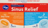 Kroger® Maximum Strength DayTime And Night Time Sinus Relief Caplets Perspective: Main