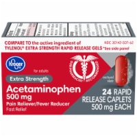 Kroger® Extra Strength Acetaminophen Rapid Release Caplets 500mg Perspective: Main
