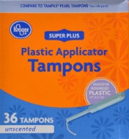 Kroger® Unscented Plastic Super Plus Tampons Perspective: Main