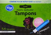 Kroger® Super Unscented Compact Tampons Perspective: Main