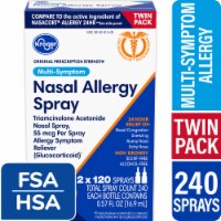 Kroger® Triamcinolone Acetonide 24 Hour Nasal Allergy Spray 55mcg Twin Pack