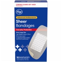 Kroger® Extra Large One Size Antibacterial Sheer Bandages