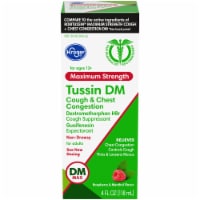 Kroger® Tussin DM Raspberry & Menthol Flavor Liquid Cough Suppressant & Expectorant Medicine