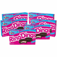 Drake's Ring Dings, 6 Boxes, 48 Individually Wrapped Ring-Shaped Devils Food Cakes Perspective: Main