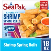 SeaPak Crunchy Shrimp Spring Rolls with Sweet Chili Sauce Perspective: Main