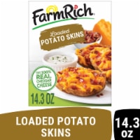 Farm Rich Hand Stuffed Cheddar Cheese and Bacon Loaded Potato Skins Perspective: Main