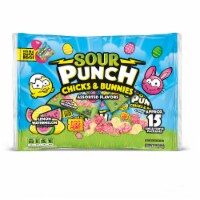 Sour Punch Chicks & Bunnies Lemon Watermelon Flavored Egg Hunt Candy Perspective: Main