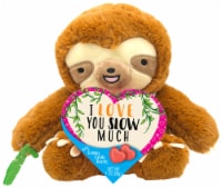 Frankford Sloth Plush with Gummy Heart Candy Box Perspective: Main